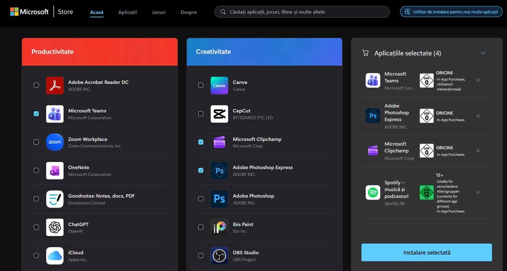 microsoft store install app